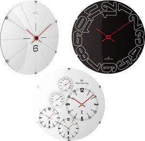 北欧ならではのデザイン 大きな掛け時計シンプルな文字盤と赤の秒針にコダワリありミッドセンチュリーウォールクロックワールドタイム掛時計 壁掛け時計お部屋のインテリアを際立たせ