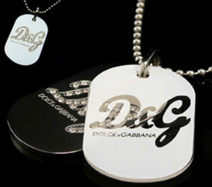 楽天市場】D&G DOLCE＆GABBANAペンダントネックレス シルバーダブル 