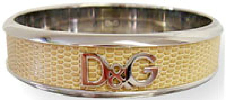 楽天市場】D&G バングル ドルチェ＆ガッバーナベージュ ロゴプレート 