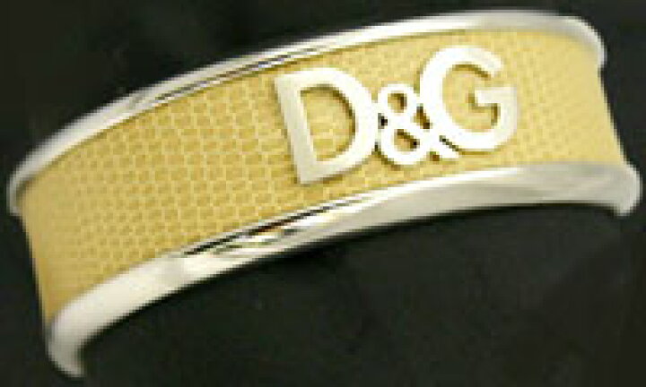 楽天市場】D&G バングル ドルチェ＆ガッバーナベージュ ロゴプレート 