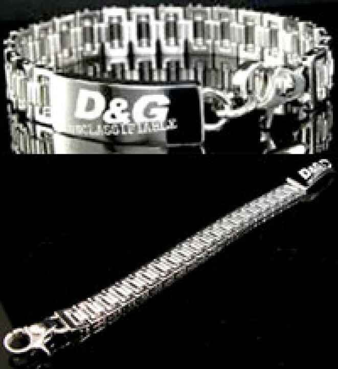 楽天市場】D&G ブレスレット ドルチェ＆ガッバーナシルバーロゴ  
