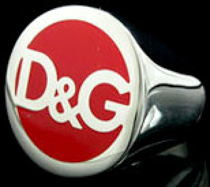 楽天市場】D&G リングレッド×シルバーリング ラウンド シンプルロゴ 