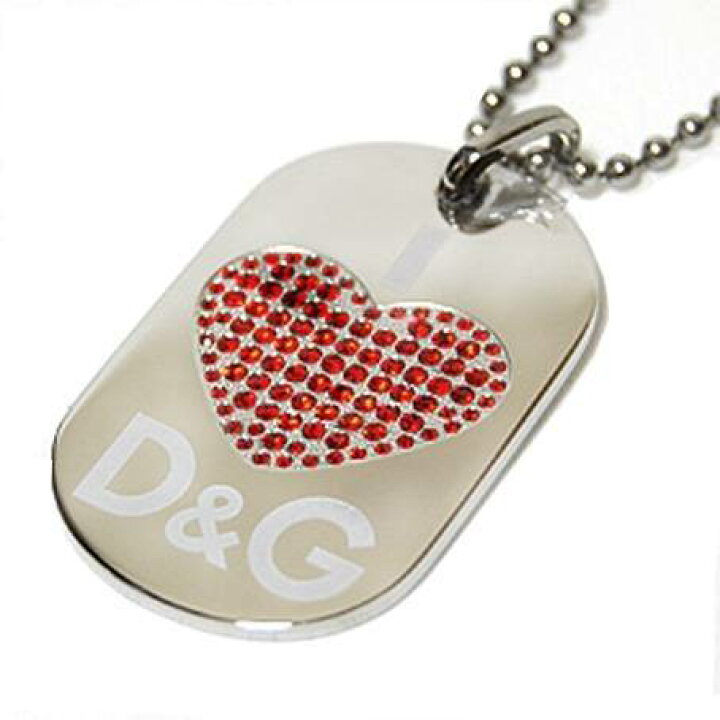 楽天市場】D&G ネックレス ジュエリーシルバータグプレート ハート  