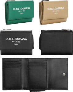 DOLCE&GABBANA D&G�h���`�F���K�b�o�[�i �h���K�oL���t�@�X�i�[���K����t��3�܂���z�R���p�N�g�E�H���b�g�z���C�g�~���m���S �u���b�N �O���[�� �x�[�W���t�����`�t���b�v�E�H���b�g �J�[
