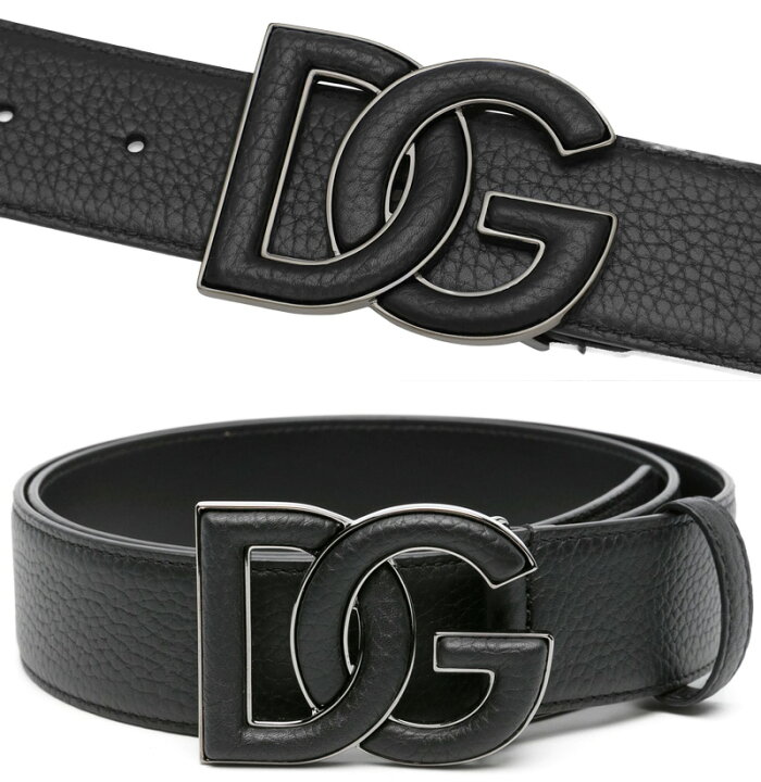 楽天市場】DOLCE&GABBANA D&G メンズ レザーベルトブラックDGロゴ 
