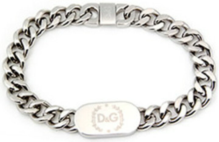 楽天市場】D&G ドルチェ＆ガッバーナブレスレットシルバーオーバルロゴ 