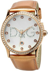 DOLCE＆GABBANA D&G WATCHドルチェ＆ガッバーナドルガバ 腕時計 GROLIAグロリア レディースウォッチブロンズ MIRA-819090 DW0391PGDWH LSNカレンダー機能付きサークルラインストーン