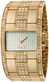 DOLCE＆GABBANAD&G TIME WATCHドルチェ＆ガッバーナ腕時計ラインストーンラインゴールドドルガバ ウォッチ ゴールデンタイムLadies Golden Time Bracelet Watch