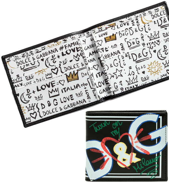 楽天市場】DOLCE&GABBANA D&Gドルチェ＆ガッバーナメンズ二つ折り財布 