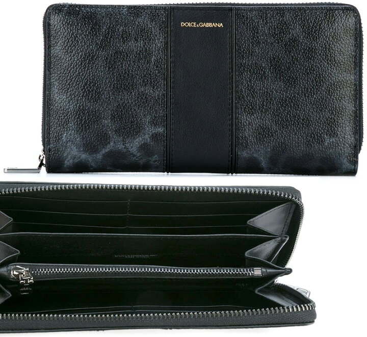 楽天市場】DOLCE&GABBANAラウンドファスナー長財布ヒョウ柄  