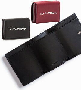 DOLCE��GABBANA D&G�h���`�F���K�b�o�[�i���K����t���O�܂���z�R���p�N�g�E�H���b�g�V���v���z���C�g���S�X���[�Y�J�[�t�X�L�����U�[�t���b�v�t���t�����g�|�P�b�gCOMPACT WALLET���z �u���b