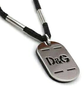D&G �l�b�N���X �W���G���[���S�ł������I�[�o���v���[�g �u���b�N�v���[�g�Ƃ�W�v���[�g ���U�[×�p�C�v �h�b�O�^�O�y���_���gJewelry DJ0015DOLCE&GABBANA Necklace �h���`�F���K�b�o�[�i �h���K�o