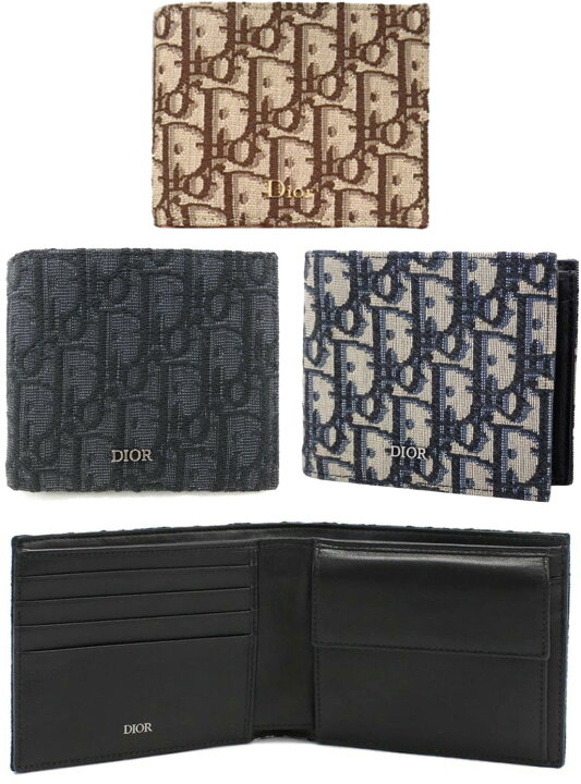 楽天市場】DIOR HOMME ディオールオム小銭入れ2つ折り財布ルテニウム  