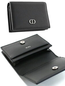 DIOR HOMME �f�B�I�[���I�������Y �C�^���A�� �t���b�v�J�[�h�P�[�XCD���^�����S ��܂薼�h���� �u���b�N �_�[�N�u���E���O���[ �x�[�W�� �O���C���h�J�[�t�X�L���J�[�h�X���b�g�t��2��