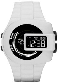 DIESEL ディーゼル 腕時計ビューファインダーデジタルホワイトシリコンラバーバンドDIGITAL DZ7275ブラック文字盤 デジタルウォッチメンズカレンダー表示 バックライトタイマー＆アラーム機能 ストップウォッチView Finder Digital