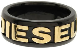 DIESEL ディーゼル リングスチール ブラック シルバーロゴ ゴールドロゴトツロゴ 指輪メンズ レディース ロゴリングBLACK RING  STEEL GOLD SILVERシンプルライン | kaminorth