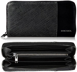 DIESEL fB[[KtEht@Xi[zRrl[VJEU[xbg^SeNX`[U[I[ubNTCt EHbgMIX COWHIDE ZIPROUND LEATHER WALLET
