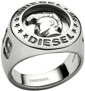 DIESEL fB[[Vo[O3DuCu}S̃qJ w  SXeXVo[VOlbgOSTAR Stainless Steel Icon Signet Ring1618.52125 US8-11.5