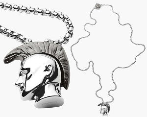 DIESEL y_glbNXfB[[ K^Vo[ uCu}`[gbvqJ{^ `F[ ANZT[ Y fB[XPENDANT NECKLACE SILVER×BLACK