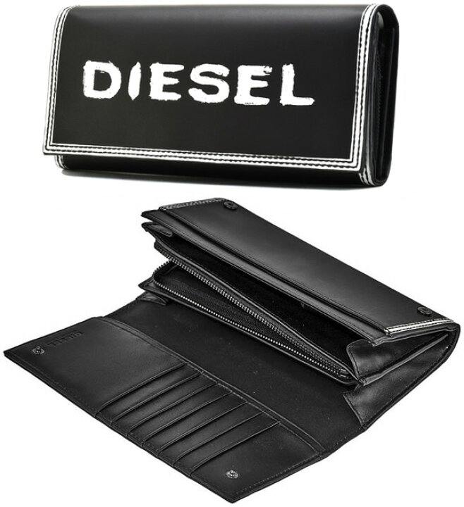 ディーゼル DIESEL 本革 チェーンウォレット スターチャーム 長財布 