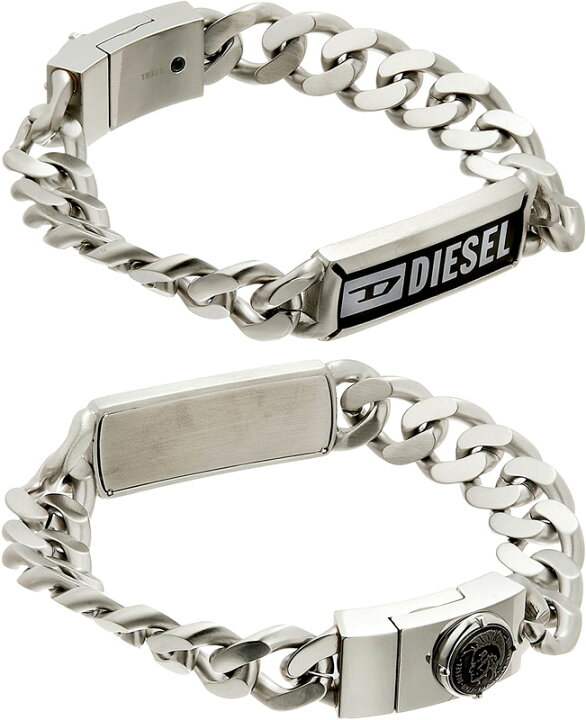 楽天市場】DIESEL ディーゼル喜平チェーンブレスレットシルバー 