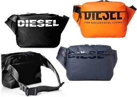 DIESEL ディーゼルオーバーホワイトロゴ ブラックロゴフロントジップポケット ボディーバッグブラック ダークネイビー オレンジ収納力＆機能性ともに抜群ワンショルダーバッグクロスボディーバッグ 鞄 カバンT8013T6065NVP3188T3111OR