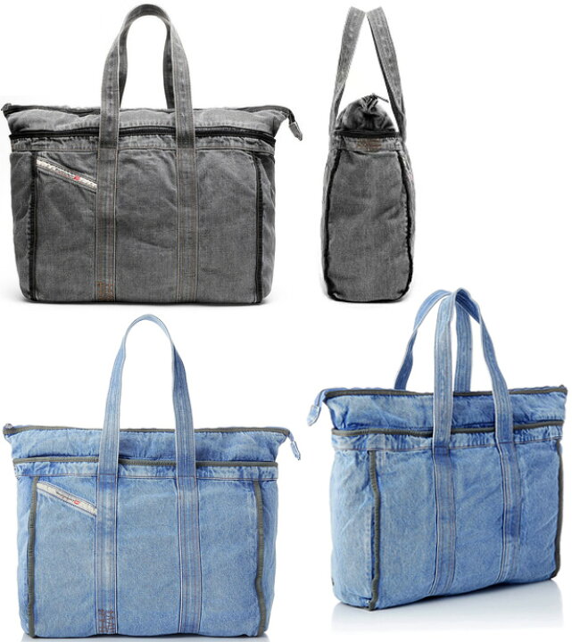 楽天市場】DIESEL ディーゼルキャンバストートバッグウォッシュグレー 