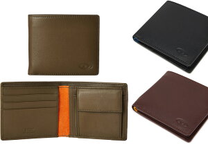 DIESEL ディーゼルエンボスDロゴ 小銭入れ付き2つ折り財布ブラック ダークブラウン ダークグリーンバイカラースムースカウレザー二つ折財布 サイフ さいふカラーブロックコンビネーション