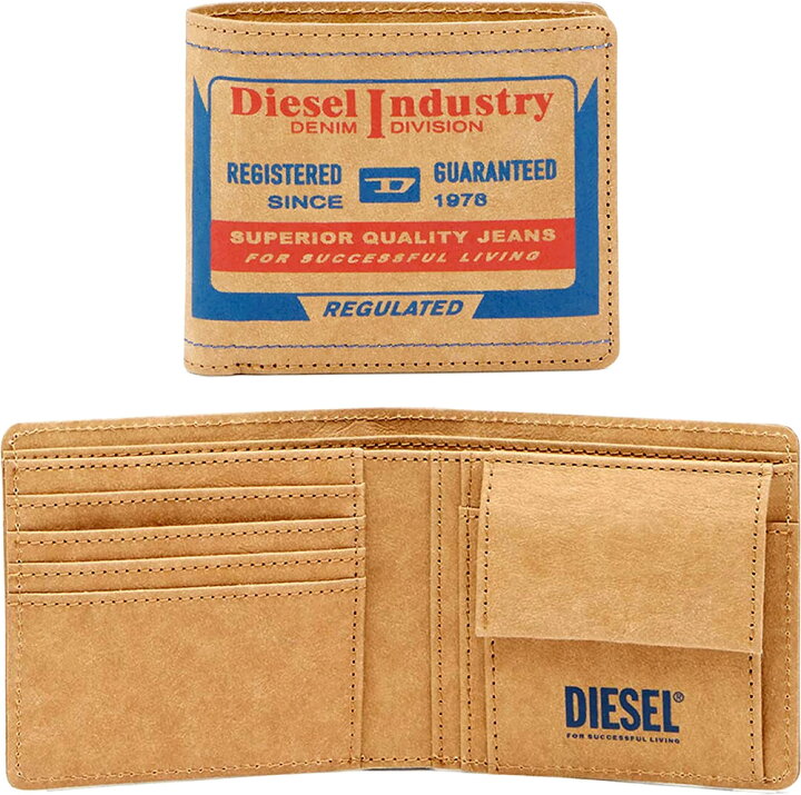 楽天市場】DIESEL ディーゼル小銭入れ付き2つ折り財布 