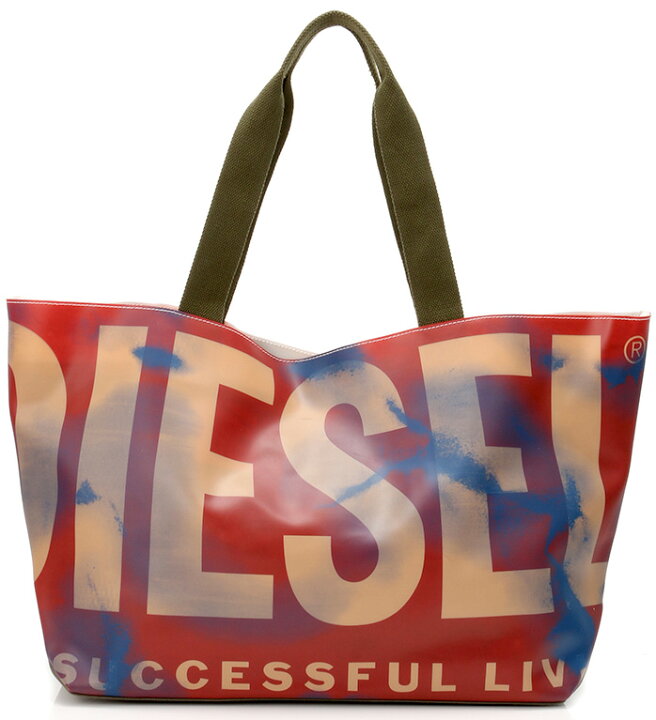 楽天市場】DIESEL ディーゼルレッドオーバーロゴショルダーバッグ PVC  