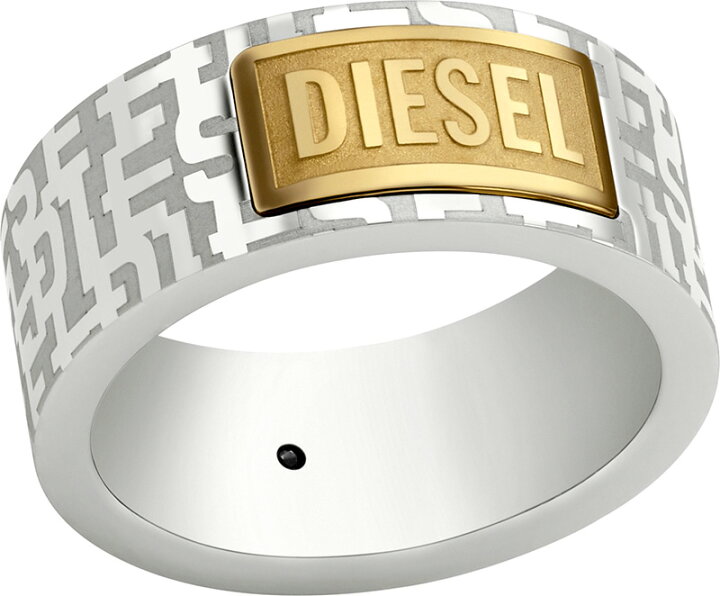 楽天市場】DIESEL ディーゼル 指輪ゴールドロゴ×シルバーギタリズム 