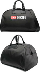 DIESEL ディーゼル レディース メンズWトップハンドルボストンバックレッド×ホワイトDロゴプリント2WAYショルダーバッグ ブラック 旅行用鞄ダッフル カバン バック トラベルバッグRINKEDUFFLEBAGT8013 TRAVELLER travel bag