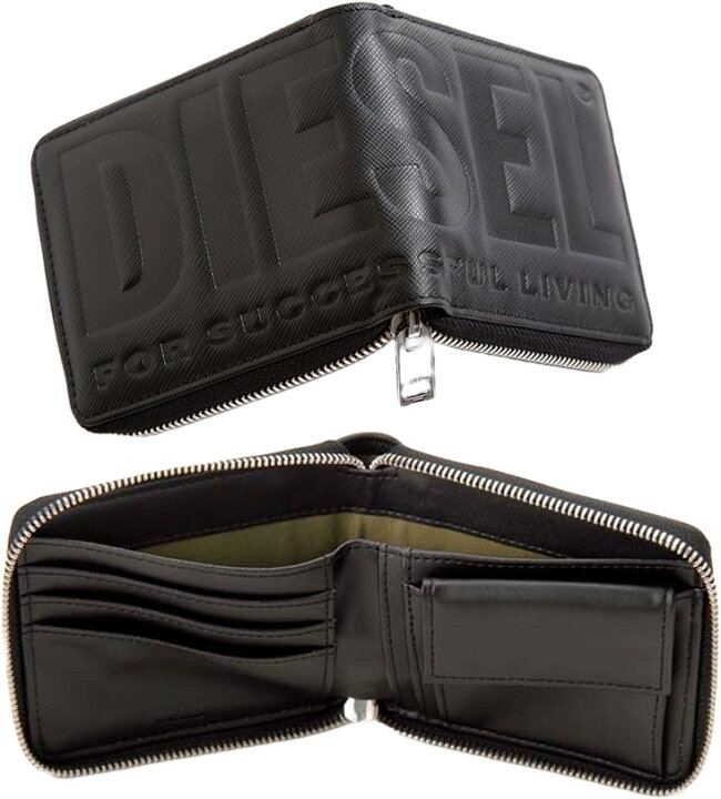 楽天市場】DIESEL ディーゼルメンズラウンドファスナー小銭入れ付き2 