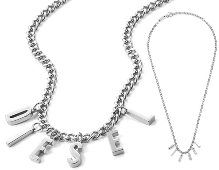 ディーゼル DIESEL ネックレス アクセサリー ペンダント Dロゴ 