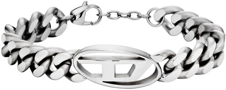 楽天市場】DIESEL ディーゼル喜平チェーンブレスレットシルバー 