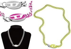 DIESEL fB[Z I[oDSv[g y_glbNX약`F[ 󃍃So[v[g Vo[ sN CG[bJ[J[ ANZT[ PENDANT NECKLACE