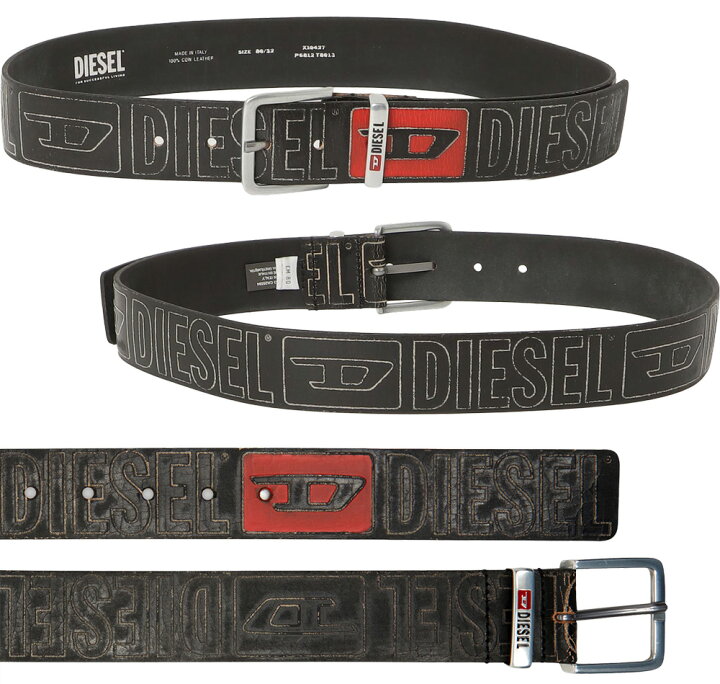 楽天市場】DIESEL ディーゼル メンズ レディースレッドDロゴ ブラック 
