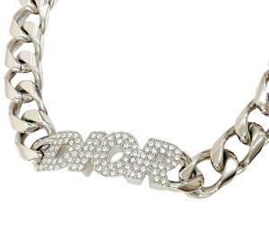 DIOR HOMME �f�B�I�[���I�� �����Y�h�C�c��DIOR�A�C�R�����S���_�j�e�B�u���X���b�g�V���o�[�`�F�[�������N�C�^���b�N�V�O�l�`���[�z���C�g�N���X�^���A�C�R�����SD001SL Christian Dior�N���X�`��