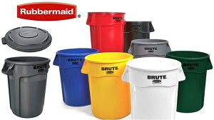 どデカいアメリカンサイズごみ箱オプション蓋 耐久性抜群で野外やベランダ用でも大容量121リットル 大型ゴミ箱 丸型コンテナ ホワイト ブラック ブルー レッド イエロー グレー グリーン野