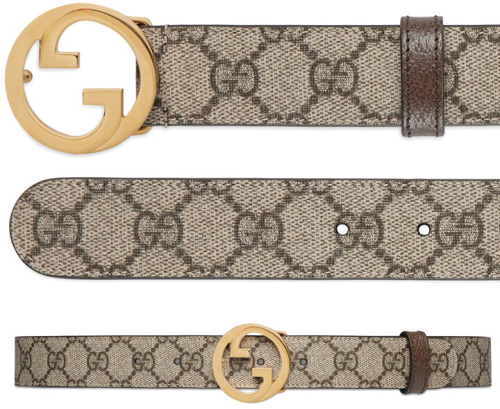 楽天市場】GUCCI グッチ レディースレザーベルトゴールドダブルG  
