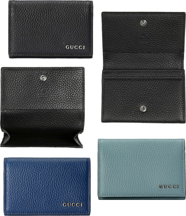 楽天市場】GUCCI グッチ メンズフラップ付き名刺入れ メタルロゴ二 