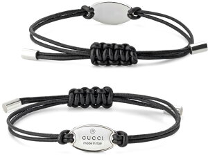 GUCCI Ob` Y fB[XSI[o^O g[h}[NubNU[uXbg vR[hX^[OVo[GO[rOS^OLEATHER BRACELET TRADEMARK CORD TAG 8140BK