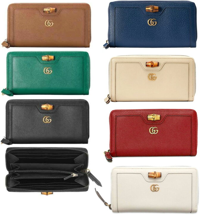 楽天市場】GUCCI グッチ 小銭入付きラウンドファスナー長財布ブラウン 