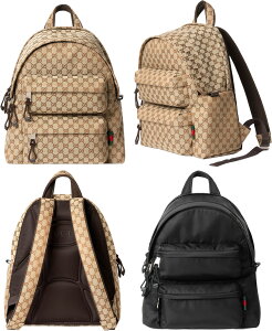 GUCCI �O�b�` �����Y ���f�B�[�X�o�b�N�p�b�N �G���{�X���̕����胍�S�x�[�W��×�u���E���L�����o�X �u���b�N�i�C����GG���~�f�B�A���f�C�o�b�O �����b�N�T�b�N���U�[�g���� W�t�����g�W�b