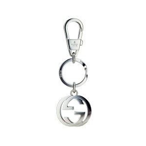 GUCCI �O�b�` �����Y ���f�B�[�X�L�[�z���_�[ �C���^�[���b�L���OG�v���[�g�V���o�[�L�[�����O ���S���󃊃��O�z���_�[�C���^�[���b�L���OG���S�v���[�g���E���hGG���S INTERLOCKINGG8126SL�N���X