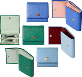 GUCCI グッチ レディースL字ファスナー小銭入れ付き二つ折り財布プチマーモントレザーウォレットブラック ライトグレー ベージュ フューシャピンクゴールドトーンダブルG 2折り財布GGロゴミディアムレザーウォレット GGMARMONT CAAAR5241LPPLPK