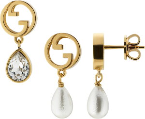 GUCCI Ob` fB[XXCOhbvzCgOXp[EhC^[bLOGsAXW^쁕NX^hbvGJbgAEg CO ANZT[EARRING BLONDIE CRYSTAL