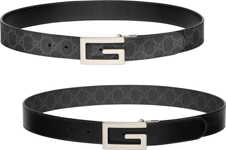楽天市場】GUCCI グッチ メンズ Gロゴプレートリバーシブル レザー 