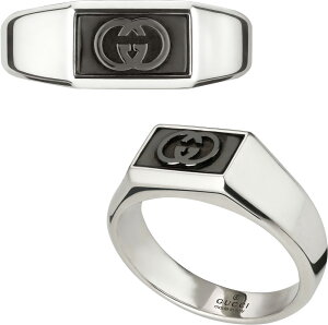 GUCCI �O�b�` �w�� �����Y ���f�B�[�X�����O �C���^�[���b�L���OG�^�[�R�C�Y�G�i�������C���_�[�N���e�j�E���u���b�N�v���[�g�j�����p �y�A�����O�Ƃ��Ă�OK�X�^�[�����O�V���o�[ 925SVINTERLOC