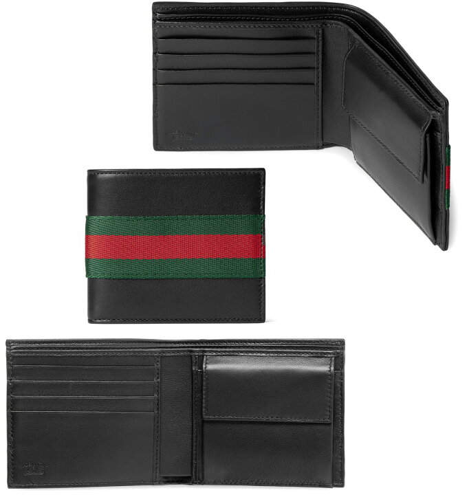 楽天市場】GUCCI グッチ メンズ 小銭入れ付き二つ折り財布ブラック 